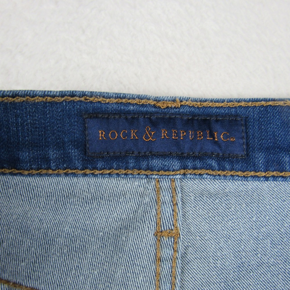 Rock & Republic High Roller Jeans Womens 14M Blue Skinny High Rise - Picture 6 of 12